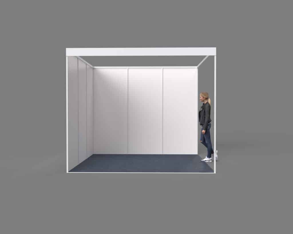Illustrasjon av stand med 2 vegger til havbruks- og fiskerimessen HavExpo